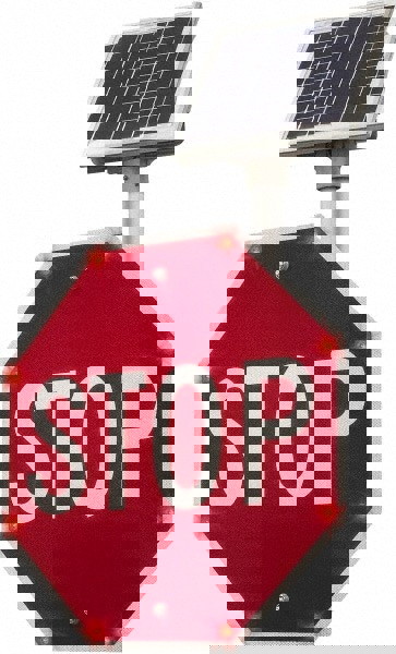 LED STOP SIGN STOP WHITE/RED